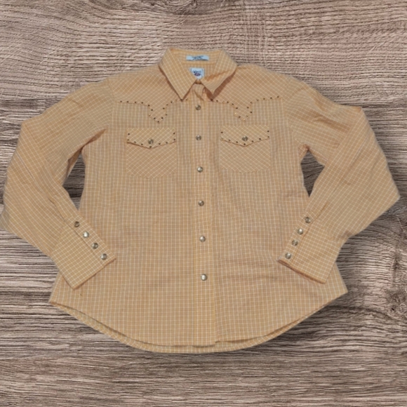 WOMEN'S CRUEL GIRL PEARL SNAP LONGSLEEVE SHIRT - Picture 1 of 8